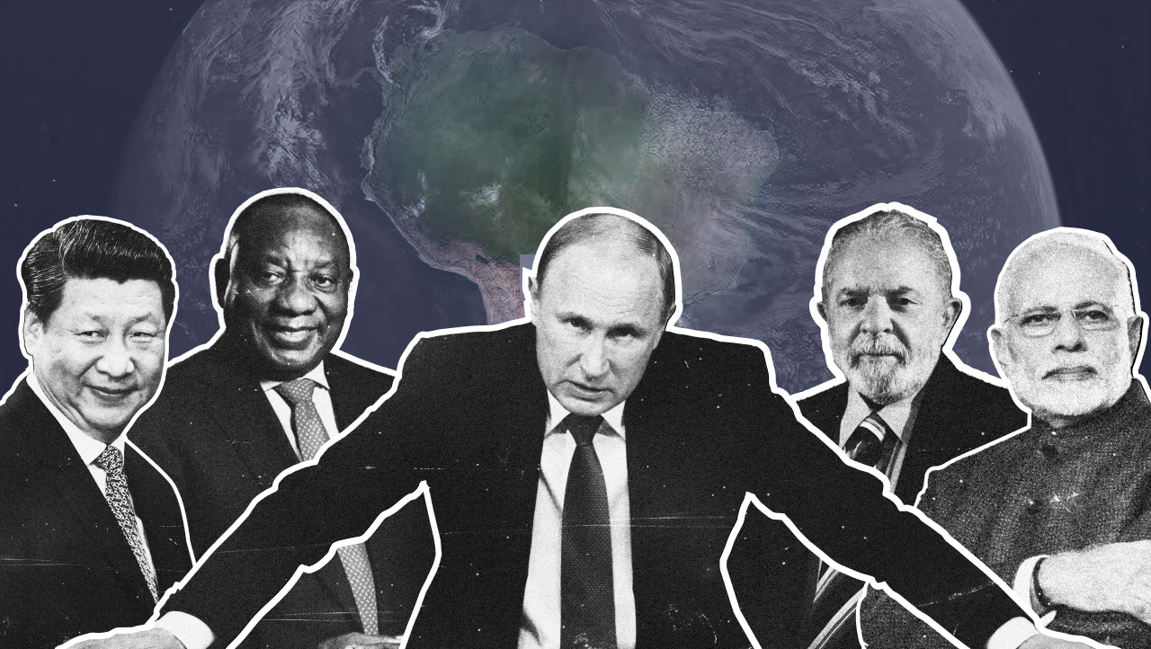 Collage of BRICS leaders symbolizing BRICS influence on the global stage