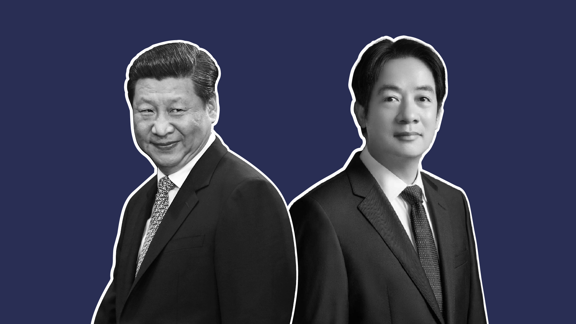 An image of Xi Jinping and Lai Ching-teh