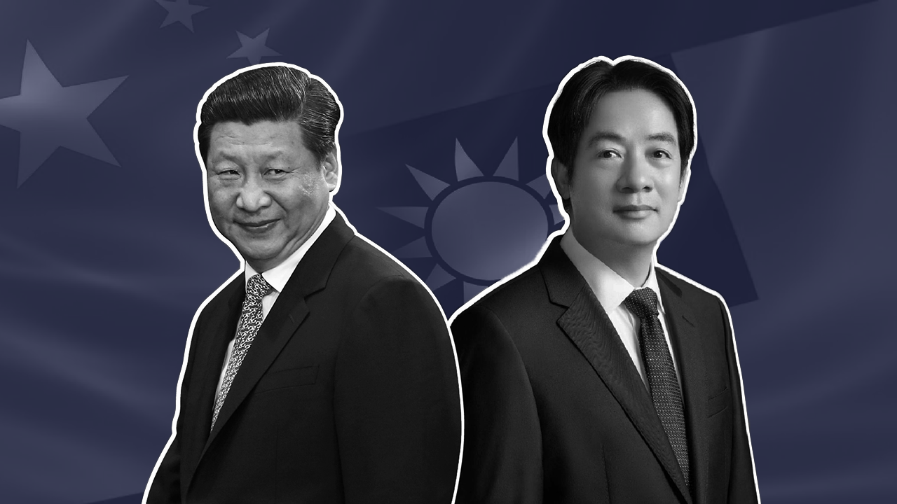 An image of Xi Jinping and Lai Ching-teh
